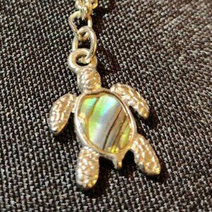Turtle charm silver bracelet